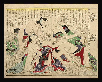 Utagawa School Shunga – Rape – c.1850.