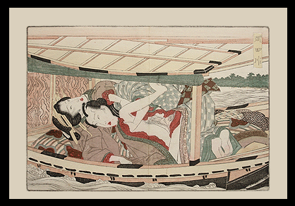 Shunga – Eisen – Couple On A Boat – c.1822.