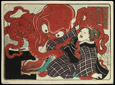 Shunga – Koban – Angry Octopus – c.1830.