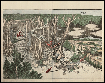 Mysterious Shunga – Utagawa Kunitora – Snake Mountain – c.1824.