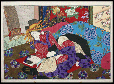 Obon Shunga Masterpiece – First Edition – Koto – Oiran – Utagawa Kunisada – c.1851.