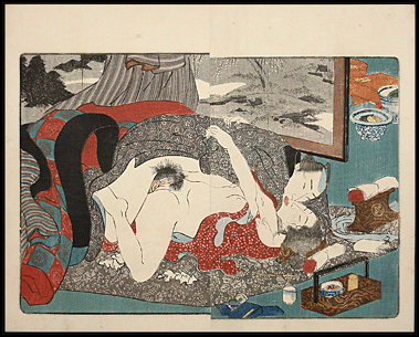 Shunga – Kuniyoshi/Hiroshige – Desirous Kiss – c.1838.