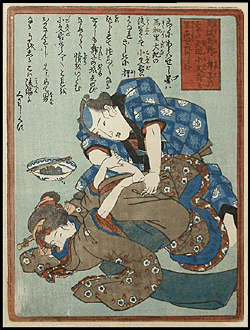 Shunga – Kunisada – Eight Dog Heroes – Obtrusive – c.1837.