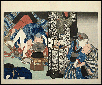 Shunga – Kunisada – Eight Dog Heroes – Brothel – c.1837.