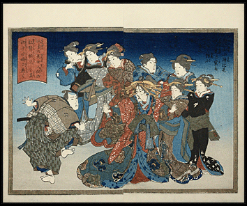 Shunga – Kunisada – Eight Dog Heroes – Heaven – c.1837.