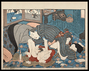 Shunga – Kunisada – Insatiable Couple – c.1840.