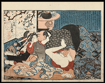 Shunga – Kunisada – Nose Licking – c.1840.