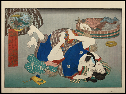 Shunga – Kunimori I – Fishmonger’s Daughter – c.1825.