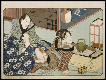 Shunga  Shigenobu  Cleaning Genitals  c.1830.