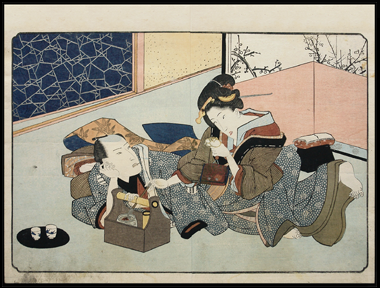 Shunga  Shigenobu  Tobacco Pipe  c.1830.