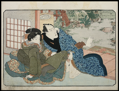 Shunga  Shigenobu  Secret Encounter  c.1830.