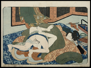 Shunga  Shigenobu  Under The Blanket  c.1830.