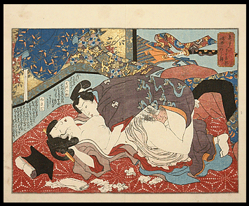 Shunga – Kunimori – Inexperienced Client – c.1840.