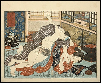Shunga – Kunimori – Peeker – c.1840.