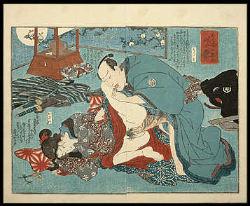 Shunga – Kunimori – Mature Samurai – c.1840.