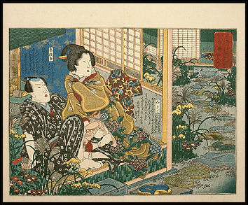 Shunga – Kunimori – Cautious Couple – c.1840.