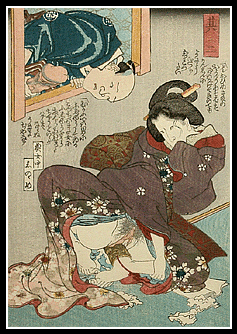 Shunga – Kunimori – Voyeur Masturbation – c.1840.