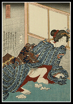 Shunga – Kunimori – Female Peeker – c.1840.