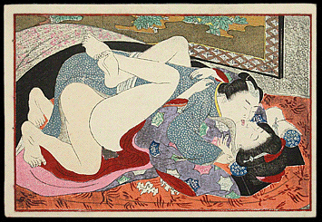 Shunga – Tomioka Eisen – On Top – c.1890s.