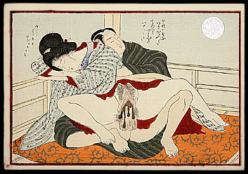 Shunga – Tomioka Eisen – Balcony – c.1890s.