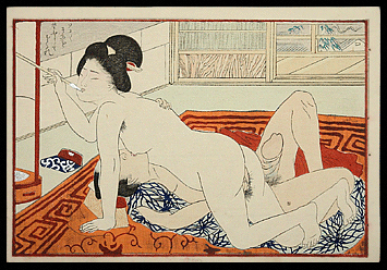 Shunga – Tomioka Eisen – Nipple Sucking – c.1890s.