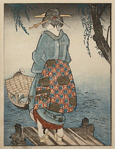 Kuniyoshi – Beauty On The Pier – c.1837.