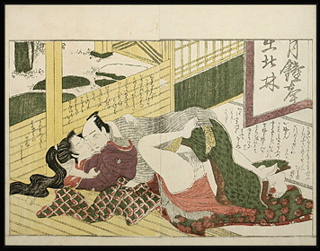 Shunga – Utamaro School – Long Pony Tail – c.1800s.
