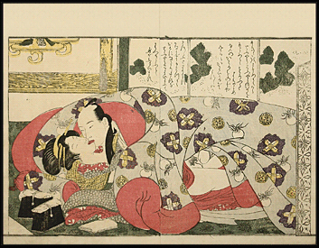 Shunga – Utamaro School – Under The Blanket – c.1800s. 