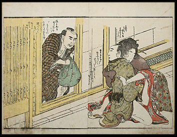Shunga – Utamaro II – Shabby Visitor – c.1800.