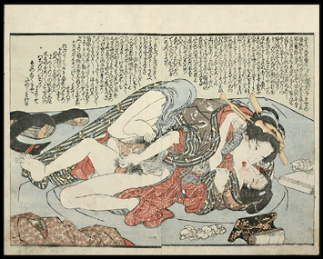 Toyokuni I – Inexperienced Male With Older Courtesan – c.1820.