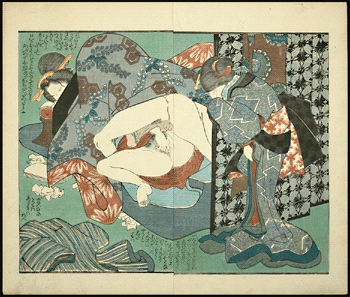 Kuniyoshi – Excited Female Voyeur – c.1840.