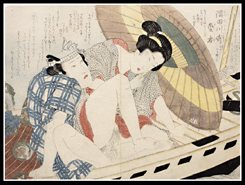 Shunga Masterpiece � Keisai Eisen � Boat On The Sumida River � c.1825.