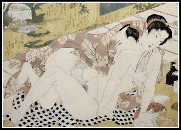 Keisai Eisen � Oban � On The Porch � Grass On The Way Of Love � c.1825.