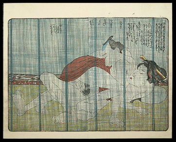 Shunga � Keisai Eisen � Mosquito Net � c.1834.