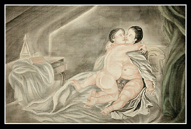 European (Western) Erotic Painting - 18th Century - In The Attic.