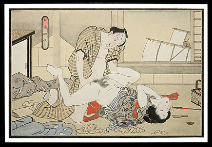 Superb Erotic Painting – Utagawa School – Sailing Ship – c.1850.