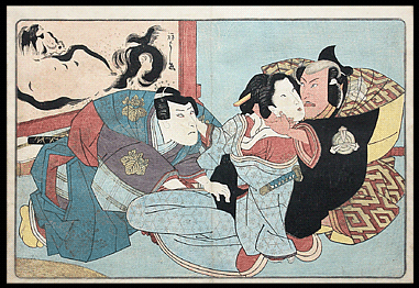Utagawa Kuniyoshi – Threesome – Kano Style Horse – c.1833.