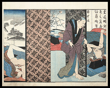 Shunga – Kunisada – Brothel Rooms – c.1839.