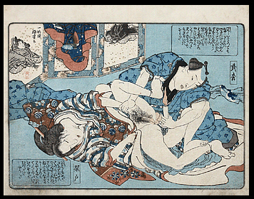 Shunga – Kuniyoshi – Candle – c.1839.
