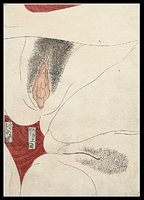 Excellent Shunga Close-up – Kuniyoshi – Double Vulva – Lesbian Undertone – c.1839.