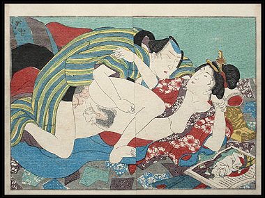Shunga – Kuniyoshi – Anal Penetration – Shungabook – c.1853.