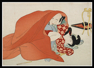 Shunga – Tomioka Eisen – Homorerotic Couple – c.1890. 