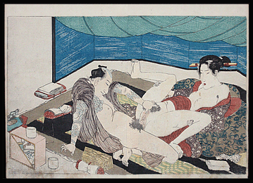 Shunga  Utagawa Kunisada  Tattooed Villain Making Love  c.1827.