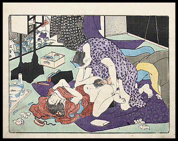 Shunga – Utagawa Kunisada – Delirious Woman – c.1842.