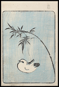 Shunga – Kuniyoshi – Bamboo Twig And Bird – c.1840.