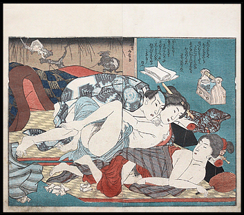 Utagawa Kunimori – Threesome – Kintaro Golden Boy – c.1830. 