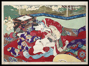 Shunga � Toshihide � Shogun Yoshimitsu � c.1880.