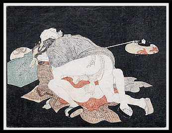 Shunga – Keisai Eisen – Couple In A Dark Room – c.1820.