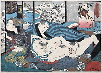 Shunga – Keisai Eisen – Kingfisher – c.1838.