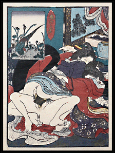 Shunga – Keisai Eisen – Lesbian Encounter – c.1838.